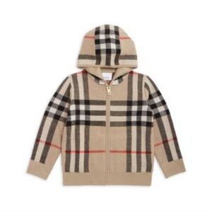 Burberry Wool Cashmere Hooded Sweater Full Zip 12m